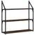 Produktbild 2 för Vägghylla 3 hyllor brun ek 80x21x78,5 cm konstruerat trä