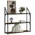 Produktbild 3 för Vägghylla 3 hyllor brun ek 80x21x78,5 cm konstruerat trä