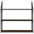 Produktbild 4 för Vägghylla 3 hyllor brun ek 80x21x78,5 cm konstruerat trä