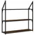 Produktbild 6 för Vägghylla 3 hyllor brun ek 80x21x78,5 cm konstruerat trä
