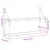 Produktbild 8 för Vägghylla 2 hyllor svart 80x21x51 cm konstruerat trä