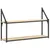 Produktbild 2 för Vägghylla 2 hyllor sonoma-ek 80x21x51 cm konstruerat trä