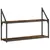 Produktbild 2 för Vägghylla 2 hyllor rökfärgad ek 80x21x51 cm konstruerat trä