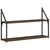 Produktbild 2 för Vägghylla 2 hyllor brun ek 80x21x51 cm konstruerat trä