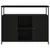 Produktbild 6 för Skänk svart 100x35x80 cm konstruerat trä