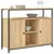 Produktbild 3 för Skänk sonoma-ek 100x35x80 cm konstruerat trä