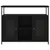 Produktbild 6 för Skänk svart 100x35x80 cm konstruerat trä
