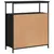 Produktbild 8 för Skänk svart 70x30x80 cm konstruerat trä