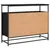 Produktbild 8 för Skänk svart 100x35x80 cm konstruerat trä