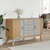 Produktbild 3 för Skänk OLDEN grå & brun 114x43x73,5cm massiv furu