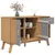 Produktbild 6 för Skänk OLDEN grå & brun 114x43x73,5cm massiv furu
