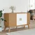 Produktbild 3 för Skänk OLDEN vit och brun 114x43x73,5 cm massiv furu