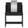 Sminkbord med spegel svart 96x39x142 cm