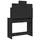 Sminkbord med spegel svart 96x39x142 cm