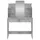 Sminkbord med spegel betonggrå 96x39x142 cm
