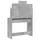 Sminkbord med spegel betonggrå 96x39x142 cm