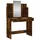 Sminkbord med spegel rökfärgad ek 96x39x142 cm