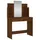 Sminkbord med spegel brun ek 96x39x142 cm