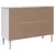 Produktbild 8 för Sidobord SENJA rottinglook vit 112x40x80 cm massiv furu
