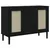 Produktbild 2 för Sidobord SENJA rottinglook svart 112x40x80 cm massiv furu