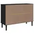 Produktbild 8 för Sidobord SENJA rottinglook svart 112x40x80 cm massiv furu