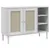Produktbild 2 för Sidobord SENJA rottinglook vit 112x40x80 cm massiv furu