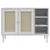 Produktbild 5 för Sidobord SENJA rottinglook vit 112x40x80 cm massiv furu
