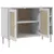 Produktbild 6 för Sidobord SENJA rottinglook vit 112x40x80 cm massiv furu
