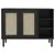 Produktbild 5 för Sidobord SENJA rottinglook svart 112x40x80 cm massiv furu