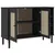 Produktbild 6 för Sidobord SENJA rottinglook svart 112x40x80 cm massiv furu