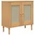 Produktbild 2 för Sidobord SENJA rottinglook brun 80x35x80 cm massiv furu