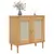 Produktbild 3 för Sidobord SENJA rottinglook brun 80x35x80 cm massiv furu