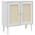 Produktbild 2 för Sidobord SENJA rottinglook vit 80x35x80 cm massiv furu