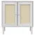 Produktbild 5 för Sidobord SENJA rottinglook vit 80x35x80 cm massiv furu