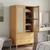 Produktbild 3 för Garderob SENJA rottinglook brun 90x55x175 cm massiv furu