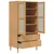 Produktbild 6 för Garderob SENJA rottinglook brun 90x55x175 cm massiv furu