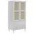 Produktbild 2 för Garderob SENJA rottinglook vit 90x55x175 cm massiv furu