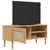 Produktbild 4 för Tv-bänk SENJA rottinglook brun 106x40x49 cm massiv furu