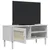 Produktbild 4 för Tv-bänk SENJA rottinglook vit 106x40x49 cm massiv furu