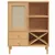 Produktbild 5 för Högskåp SENJA rottinglook brun 90x40x112 cm massiv furu