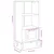 Produktbild 10 för Bokhylla SENJA rottinglook vit 60x35x130 cm massiv furu