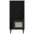 Produktbild 5 för Bokhylla SENJA rottinglook svart 60x35x130 cm massiv furu