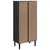 Produktbild 8 för Bokhylla SENJA rottinglook svart 60x35x130 cm massiv furu