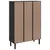 Produktbild 8 för Bokhylla SENJA rottinglook svart 90x35x130 cm massiv furu