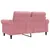 Produktbild 6 för Soffa 2-sits rosa 120 cm sammet