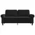 Produktbild 4 för Soffa 2-sits svart 140 cm sammet