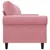 Produktbild 5 för 3-sitssoffa rosa 180 cm sammet