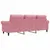 Produktbild 6 för 3-sitssoffa rosa 180 cm sammet