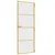 Produktbild 5 för Innerdörr guld 76x201,5 cm härdat glas och aluminium slim