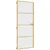Produktbild 2 för Innerdörr guld 83x201,5 cm härdat glas och aluminium slim